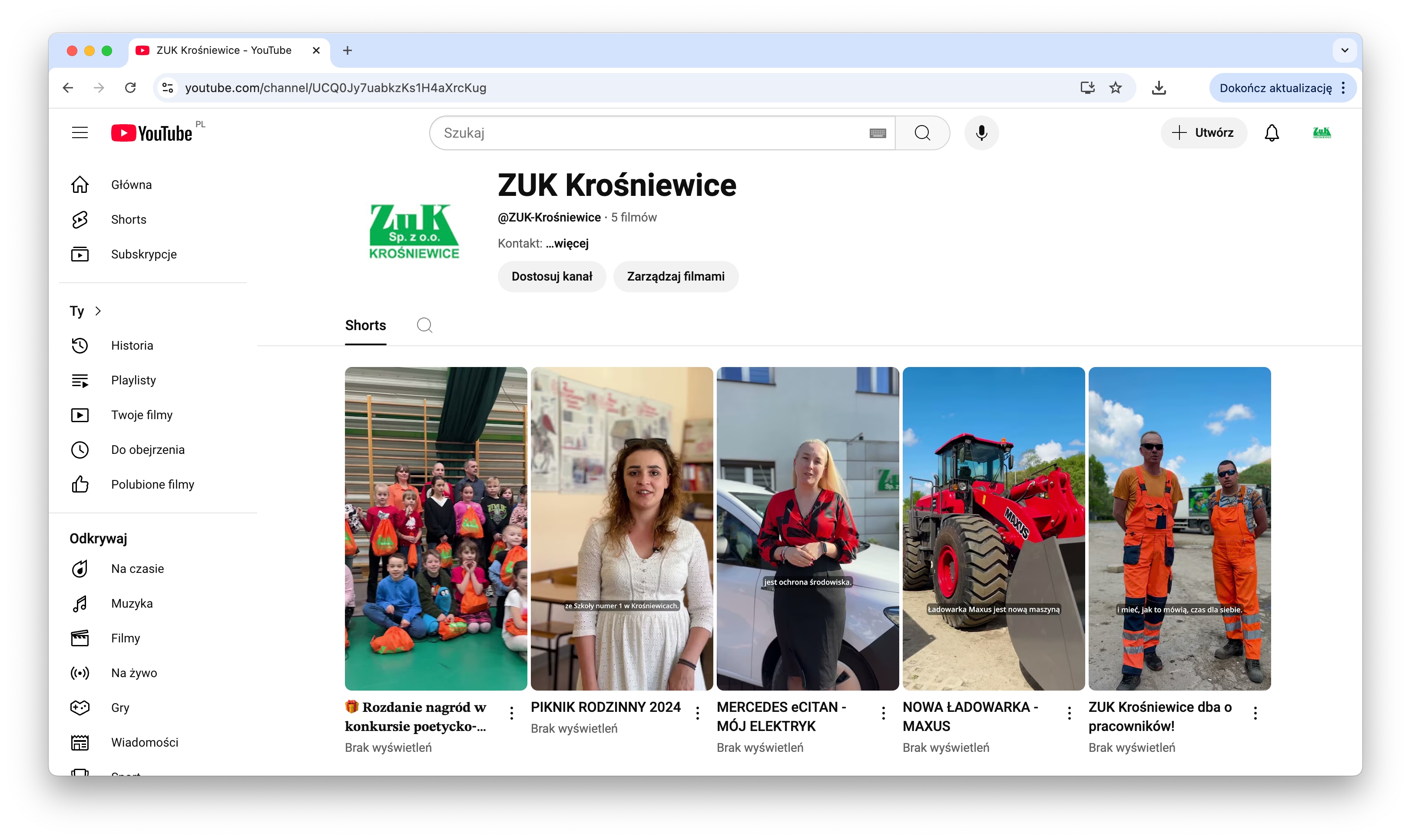 Jesteśmy na YouTube!